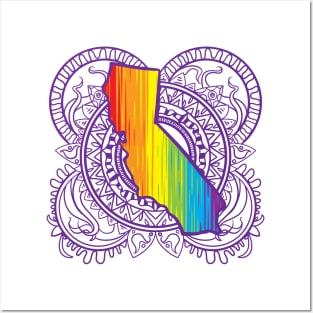 California Mandala Pride Posters and Art